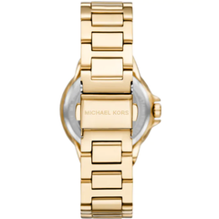 Michael Kors Camille MK6981 Women?s Multifunction Watch ? Green Dial, Gold Steel Strap