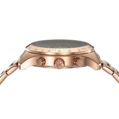 Michael Kors Berkley MK7412 Women?s Chronograph Watch ? Green Dial, Rose Gold Steel Strap