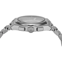 Armani AR11640 Men's Chronograph Watch Green Sunray Dial, Silver Stainless Steel Bracelet, 43mm