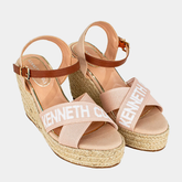 Kenneth Cole Women's platform shoes ocean embroidery wedge