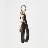 Guess Wristlet Keychain Mocha Logo Guess