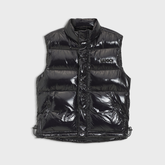 Hugo Boss Water-repellent gilet in gloss fabric Black