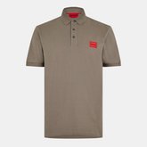 HUGO Deresino232 Slim-Fit Cotton Polo Shirt | Medium Grey Designer Polo