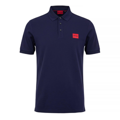 HUGO Dereso222 Slim-Fit Cotton Polo Shirt | Navy Designer Polo Hugo Boss
