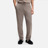 HUGO Relaxed-Fit Tracksuit Bottoms with Logo Tape – Medium Grey