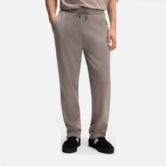 HUGO Relaxed-Fit Tracksuit Bottoms with Logo Tape – Medium Grey