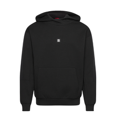HUGO DanovoHood Men’s Hoodie – Black Cotton-Blend Hoodie