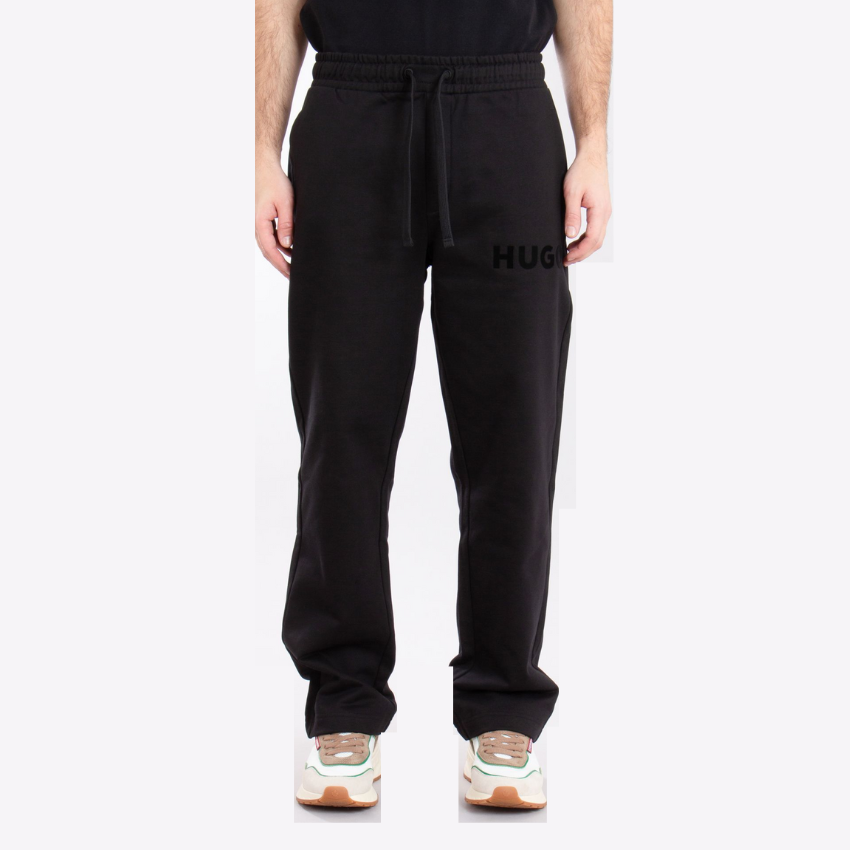 HUGO Dumrulo Loose-Fit Cotton French Terry Sweatpants – Black Hugo Boss