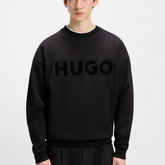 HUGO DINEX Oversized-Fit Sweatshirt | Black Hugo Boss