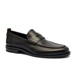 Hugo Varian Black Loafers | Men’s Classic Slip-On Shoes Hugo Boss