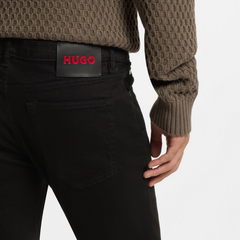 HUGO Extra-Slim-Fit Stretch Denim Jeans | Black