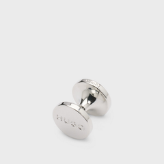 Hugo Round black Enamel Cufflinks with Logo
