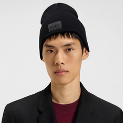 HUGO Xevon_B Black Beanie Hat
