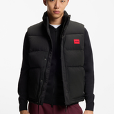 Hugo Boss Water-repellent gilet in gloss fabric Black Hugo Boss