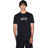 Armani Exchange Men's Cotton T-Shirt – Black Diagonal Gold ARMANI EXCHANGE
