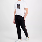HUGO Relaxed-Fit Tracksuit Bottoms with Logo Tape – Black Hugo Boss