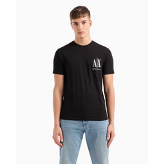 Armani Exchange REGULAR FIT JERSEY T-SHIRT Black