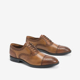 Kenneth Cole Futurepod Leather Lace-Up BROGUE Cognac