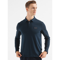 Armani Exchange logo-print cotton polo shirt