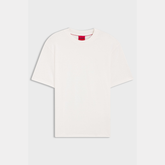 HUGO Dapolino Relaxed-Fit Cotton T-Shirt with Logo Print | Natural Hugo Boss