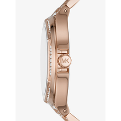 Michael Kors Oversized Lennox Pavé Rose Gold-Tone Watch ? MK6992