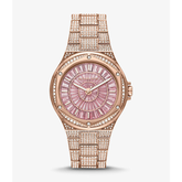 Michael Kors Oversized Lennox Pavé Rose Gold-Tone Watch ? MK6992