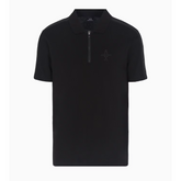 Armani Exchange REGULAR FIT COTTON ZIP POLO