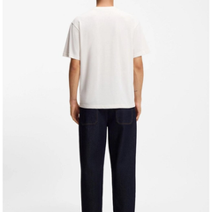 HUGO Divis 102 Men’s Cotton T-Shirt | Natural Hugo Boss