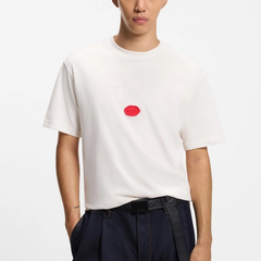 HUGO Divis 102 Men’s Cotton T-Shirt | Natural Hugo Boss