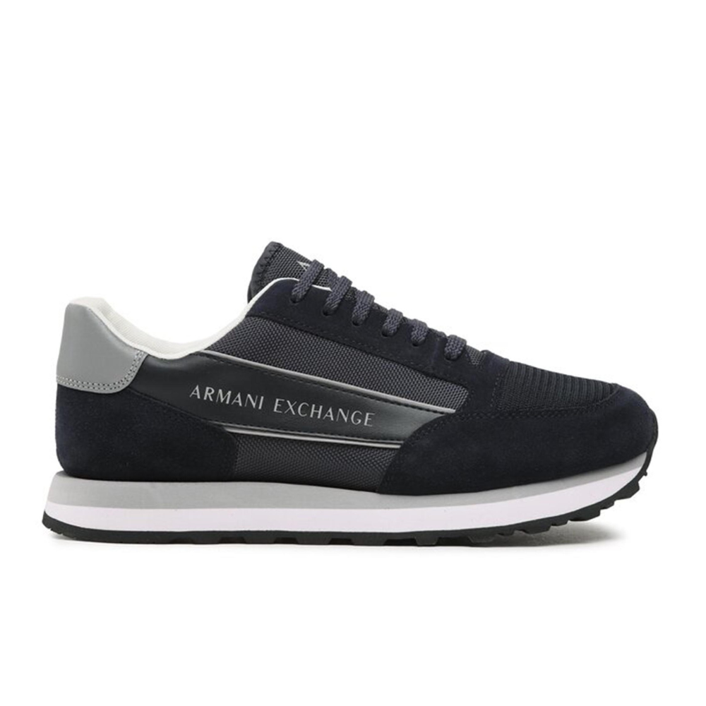Armani Exchange Men’s Suede Sneakers Navy/Silver ARMANI EXCHANGE