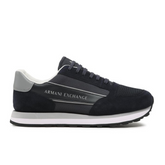 Armani Exchange Men’s Suede Sneakers  Navy/Silver