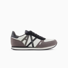 Armani Exchange Men’s Sneakers ECO-SUEDE Off White+Grey