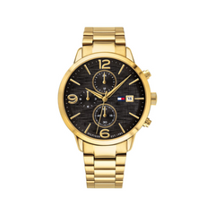 Tommy Hilfiger Men’s Quartz Stainless Steel Black Dial 42mm Watch 1710362 Tommy Hilfiger