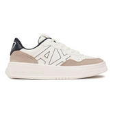 Armani Exchange Women’s Sneakers – Off White & Beige Everyday Wear