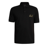 Armani Exchange Polo Shirt - BLACK DIAGNOL GOLD ARMANI EXCHANGE