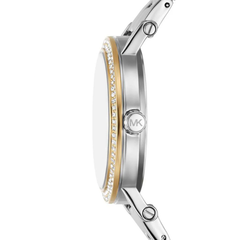Michael Kors Corey MK7348 Women?s Analog Watch ? Silver Dial & Two-Tone Steel Strap