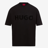 HUGO BOSS Dinkee Cotton T-Shirt | Black Hugo Boss