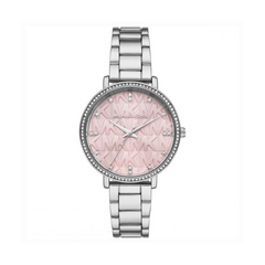 Michael Kors Women’s Quartz Silver Stainless Steel Pink Dial 38mm Watch MK4631
