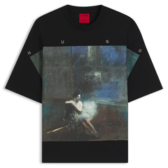HUGO Dabilo Cotton T-Shirt | Black Hugo Boss