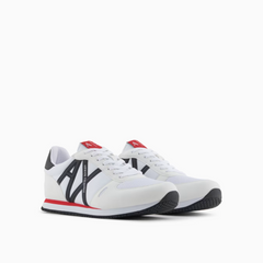 Armani Exchange Men’s Sneakers ECO-SUEDE OP White+Black