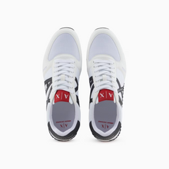 Armani Exchange Men’s Sneakers ECO-SUEDE OP White+Black