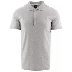 AX HEATHER GREY STRETCH COTTON POLO SHIRT