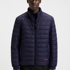 Hugo Boss Red Logo Water-Repellent Jacket Navy