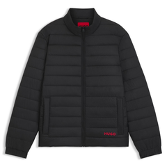 Hugo Boss Red Logo Water-Repellent Jacket Black