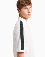 Armani Exchange Regular fit piquet polo with shoulder bands ARMANI EXCHANGE
