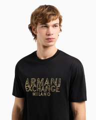 Armani Exchange Regular fit T-shirt with blurred logo effect ARMANI EXCHANGE