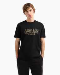 Armani Exchange Regular fit T-shirt with blurred logo effect ARMANI EXCHANGE