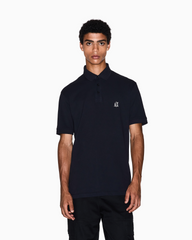 Armani Exchange Regular fit cotton polo with logo Navy ARMANI EXCHANGE