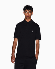 Armani Exchange Regular fit cotton polo with logo Black