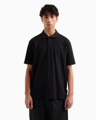 Armani Exchange Regular fit polo shirt with tone-on-tone allover logo